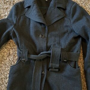 Kenneth Cole Reaction Charcoal Belted Jacket
